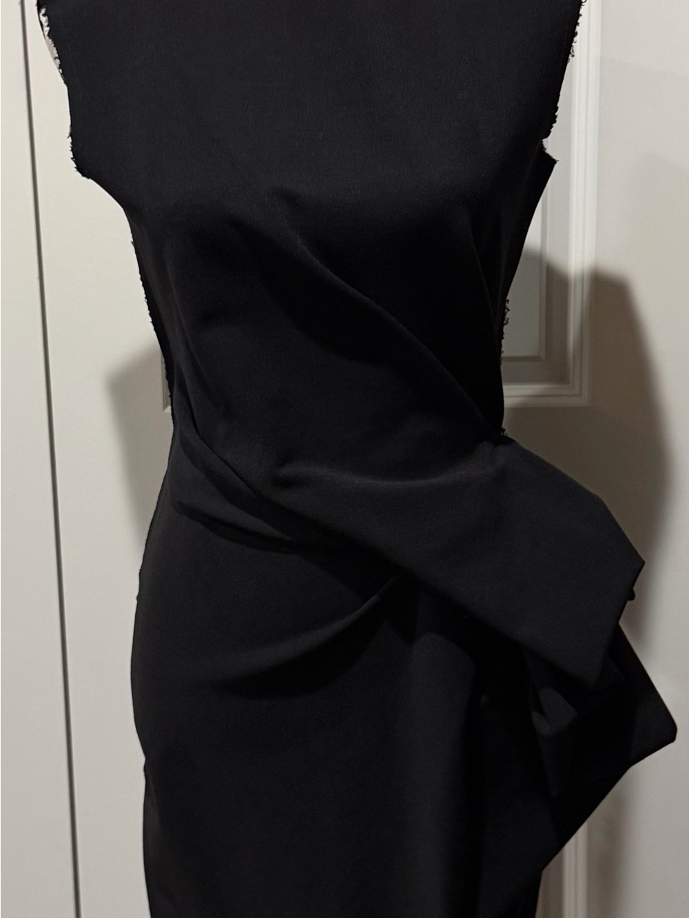 LANVIN RIVER 2009 BLACK FRONT DRAPED DRESS - FR 36 - Picture 11 of 11